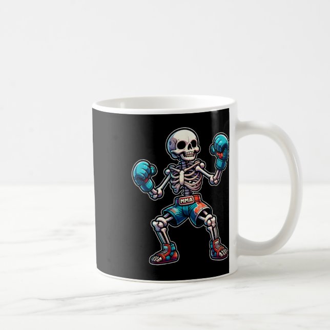 Mug Squelette de kickboxing Kickboxeur Muay Thai Comba (Droite)