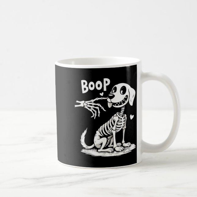 Mug Squelette de main Boop et chien drôle de chien d'H (Droite)