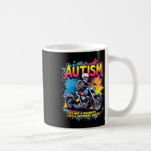 Mug Squelette de motard conduisant une moto Puzzle Aut
