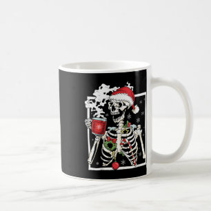 Mug Squelette De Noël Avec Crâne Souriant Boire Cof