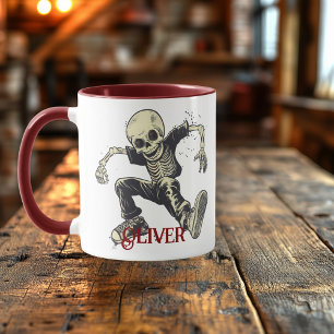 Mug Squelette de rap Halloween – Vibes de danse effray