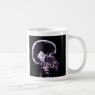MUG SQUELETTE DE RAYON X AU TÉLÉPHONE - POURPRE