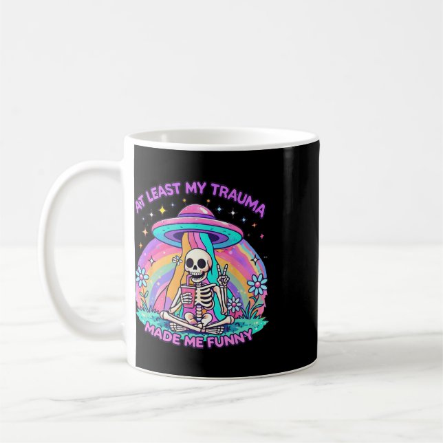 Mug Squelette de santé mentale Au moins mon traumatism (Gauche)