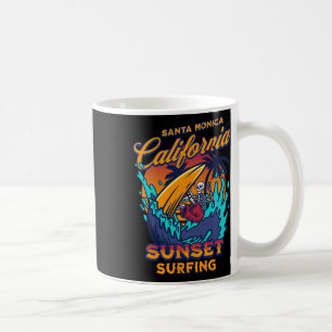Mug Squelette de surf de Santa Monica Californie Couch