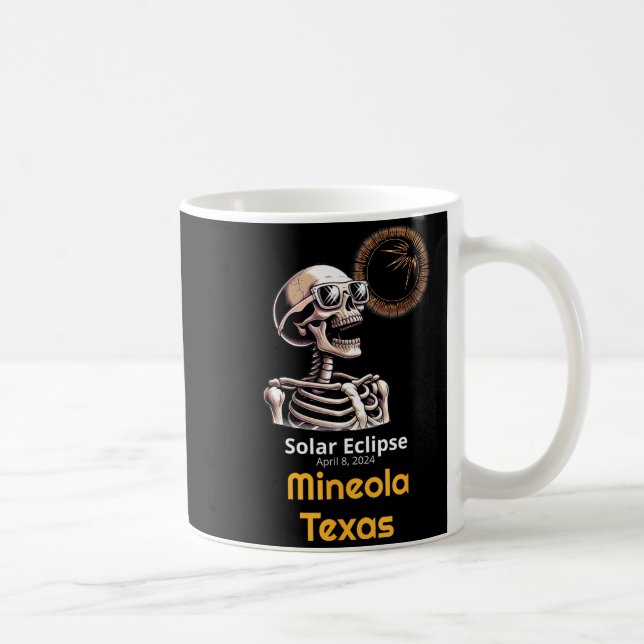 Mug Squelette de T-Shirt Drôle Éclipse Solaire Mineola (Droite)