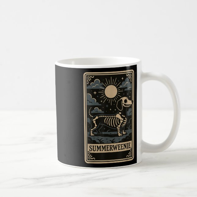 Mug Squelette de teckel Summerween Art de chien Style  (Droite)