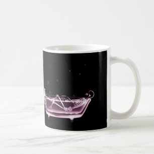 MUG SQUELETTE DE VISION DE RAYON X DE BAIGNOIRE - ROSE