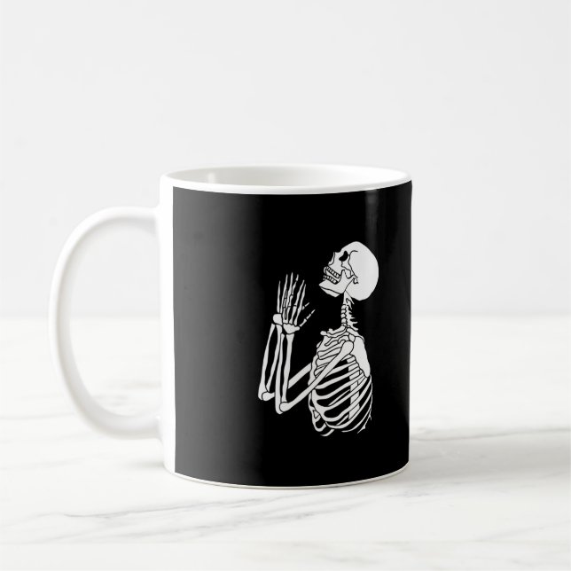 Mug Squelette demandant de l'aide sur un (Gauche)