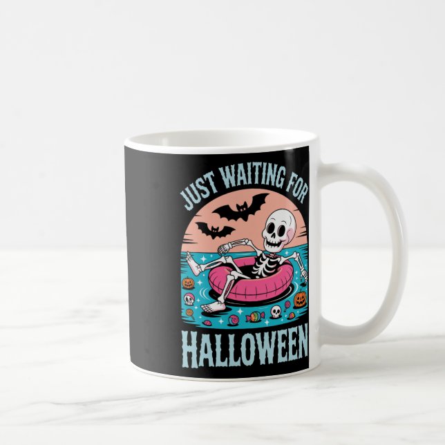 Mug Squelette d'été éffrayant en attente d'enfants (Droite)