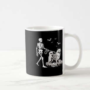 Mug Squelette d'Halloween marchant Chien Samoyé