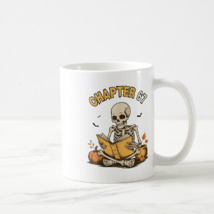 Mug Squelette drôle de Halloween lisant un livre 67 Me