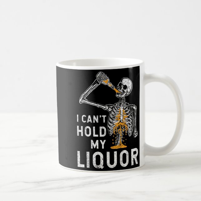 Mug Squelette drôle d'Halloween ne peut pas tenir l'al (Droite)