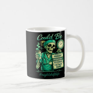 Mug Squelette drôle soignant la vie de l'équipe de nui