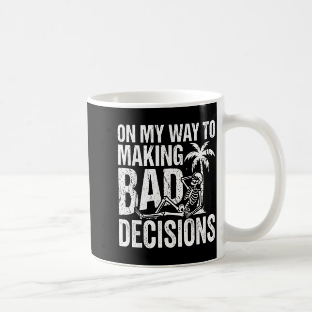 Mug Squelette drôle sur le chemin de la prise de mauva (Droite)