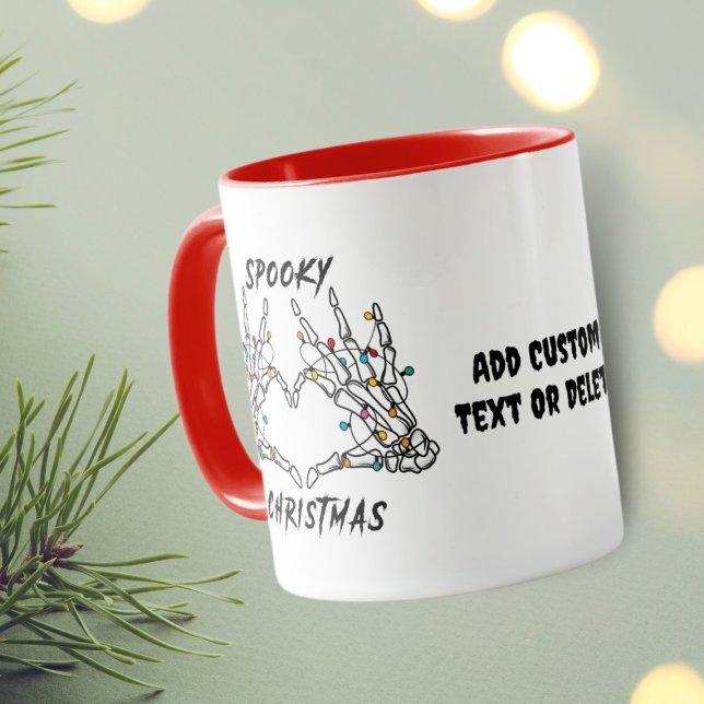 Mug Squelette éffrayant Noël Amour Vibes Éffrayantes R (Créateur téléchargé)