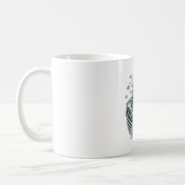 Mug Squelette enlaçant un berger allemand � Unique got (Gauche)
