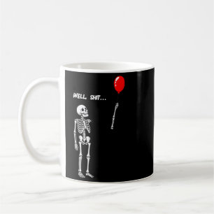 Mug Squelette Féminin a Perdu un Ballon Humour Sombre
