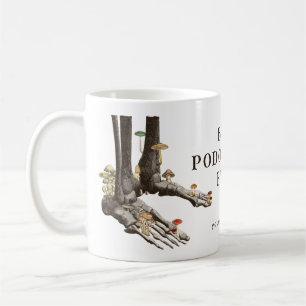 Mug Squelette fongique vintage Pieds meilleur podologu