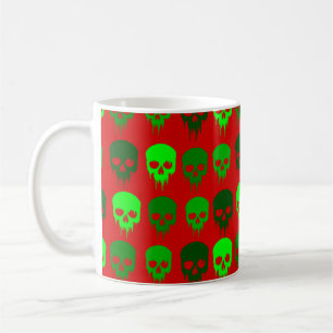 Mug squelette gothique du crâne de noël