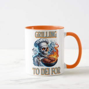 Mug Squelette grillant à flamme