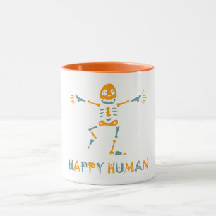 Mug Squelette humain heureux
