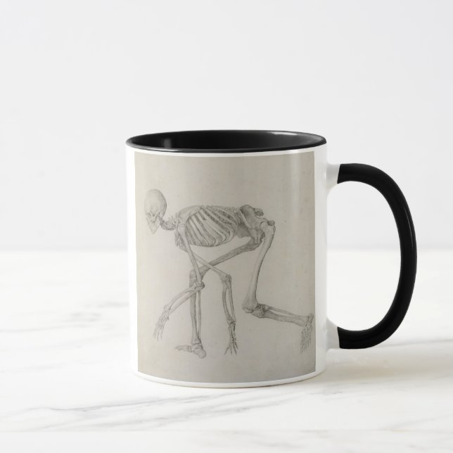 Mug Squelette humain : Vue latérale dans la posture de (Droite)