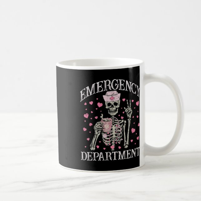Mug Squelette infirmière des urgences de la Saint-Vale (Droite)