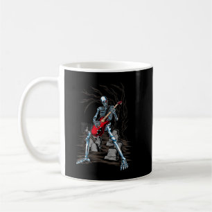 Mug Squelette Jouant de la Guitare Électro Acoustique
