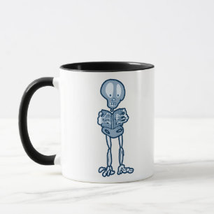 Mug Squelette littéraire Ethan fasciné avec livre