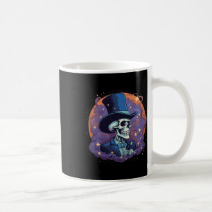 Mug Squelette Magicien Haut Chapeau Stars Fumer Hauteu