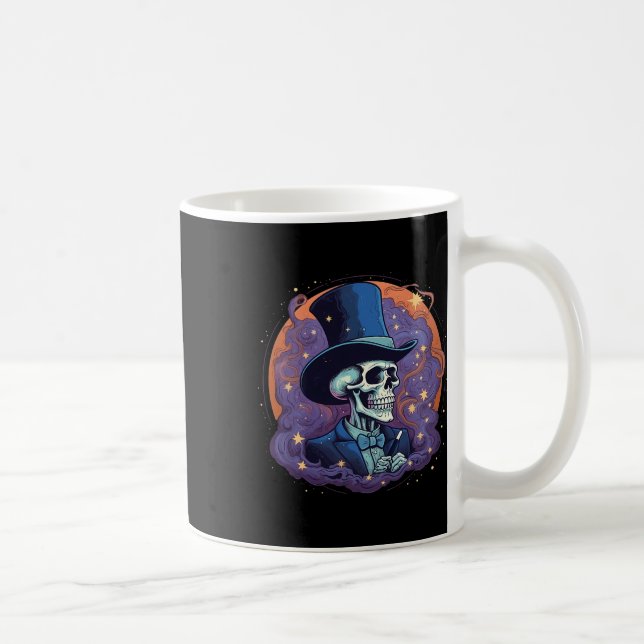 Mug Squelette Magicien Haut Chapeau Stars Fumer Hauteu (Droite)