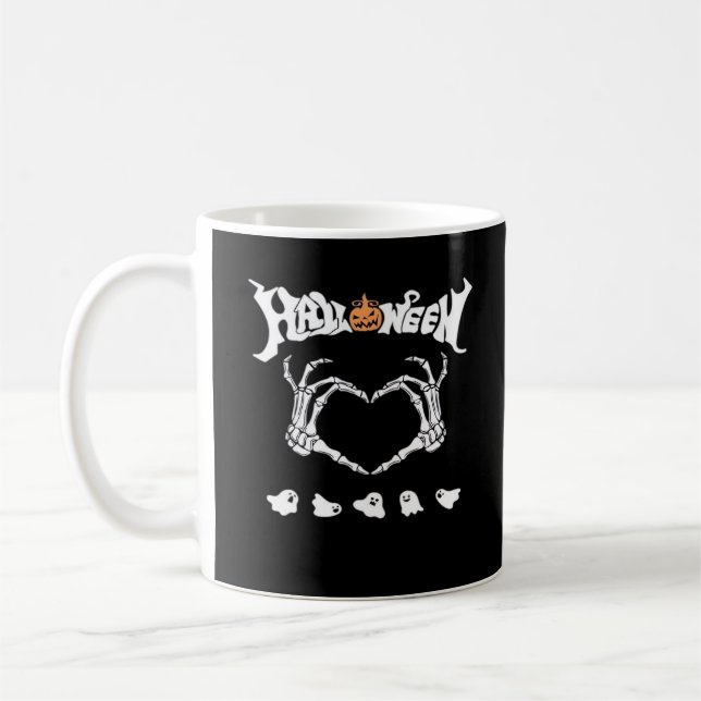 Mug Squelette main avec, Halloween Design (Gauche)