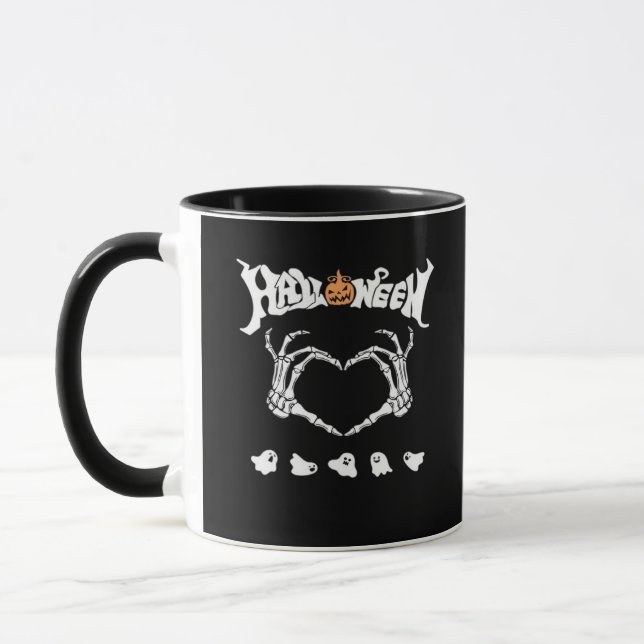 Mug Squelette main avec, Halloween Design (Gauche)