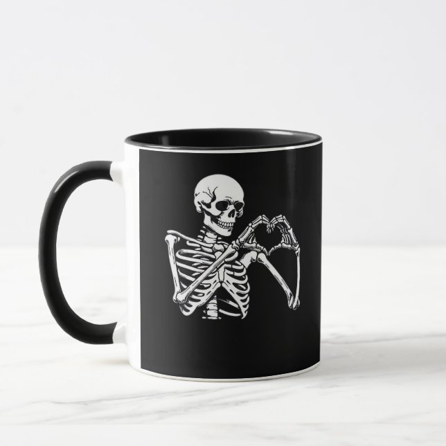 Mug Squelette Mains de coeur Signer Costume d'Hallowee (Gauche)
