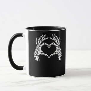 Mug Squelette Mains du coeur Signal Costume d'Hallowee