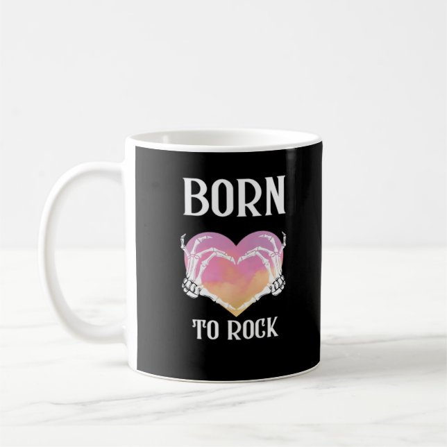 Mug Squelette Mains Graphisme Coeur Pour Classique (Gauche)