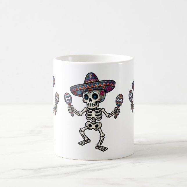 Mug Squelette Mexicain Coloré (Centre)