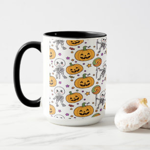 Mug Squelette mignon pour s'amuser à Halloween