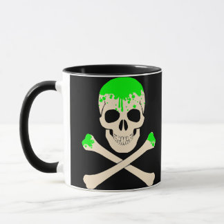 Mug squelette mince des os croisés du crâne d'hallowee