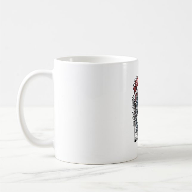 Mug Squelette oncle Sam patriotique Squelette patriote (Gauche)