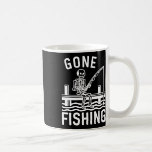Mug Squelette parti à la pêche drôle de pêche d'Hallow