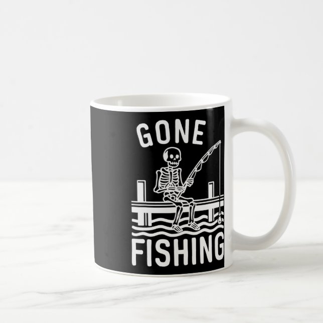 Mug Squelette parti à la pêche drôle de pêche d'Hallow (Droite)
