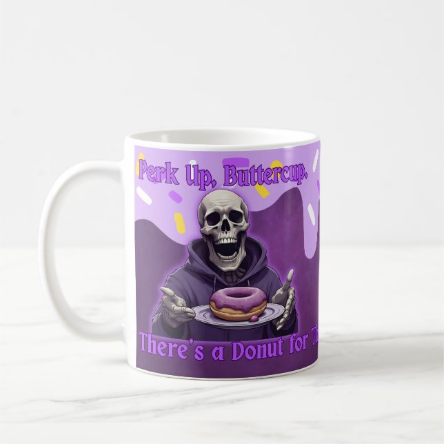 Mug Squelette Perk Up Buttercup (Gauche)