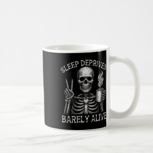 Mug Squelette Privé de Sommeil S'appuyer sur Vivant Co