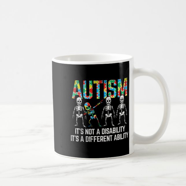Mug Squelette qui Dab Not A Disability Sensibilisation (Droite)