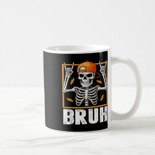 Mug Squelette Rock On Bruh Halloween Pour Hommes Garço