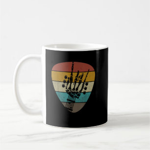 Mug Squelette Rock Vintage Rétro Drôle Avec Guitare