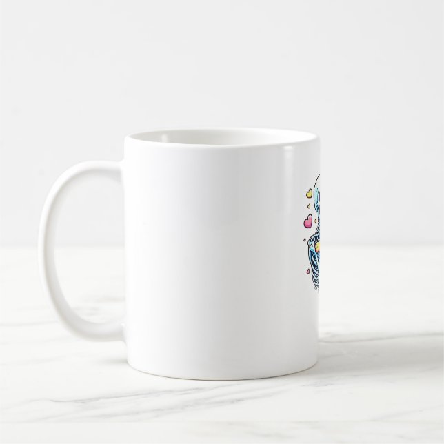Mug Squelette serrant un berger allemand � Unique goth (Gauche)