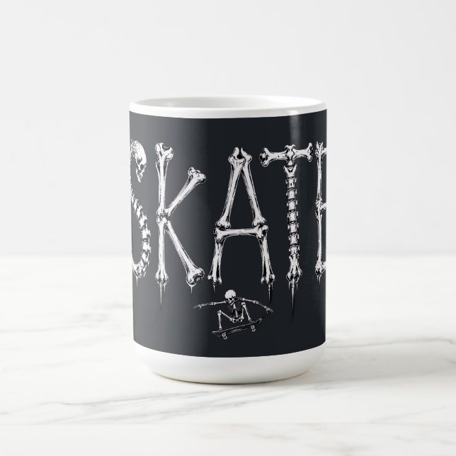 Mug Squelette SKATE Design Horreur (Centre)