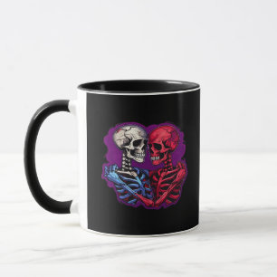 Mug Squelette traditionnel américain tenant main tatou